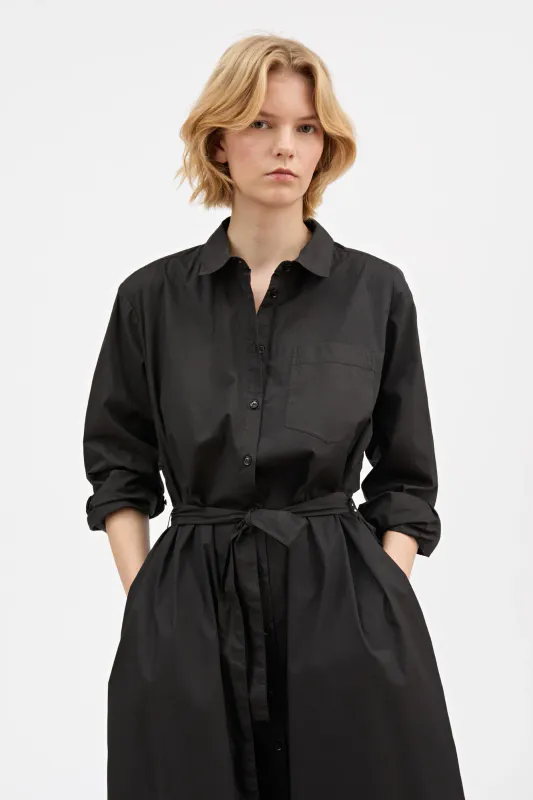 Leigh shirtdress - Black - Skall Studio 