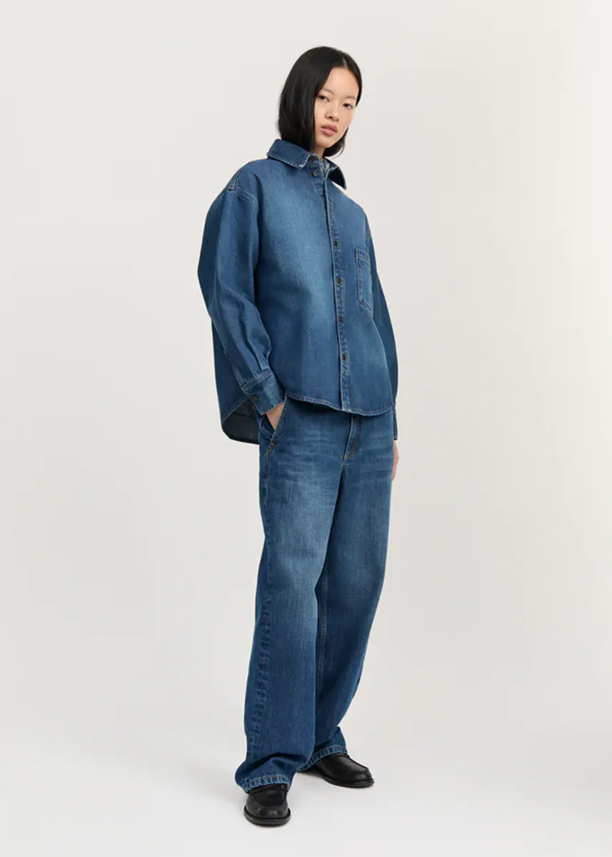 Casy shirt denim - worn Blue  - Aiayu