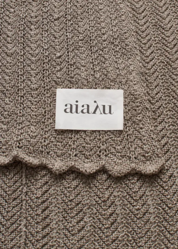   Hollie classic throw - 130x160 | Pure nougat melange Aiayu