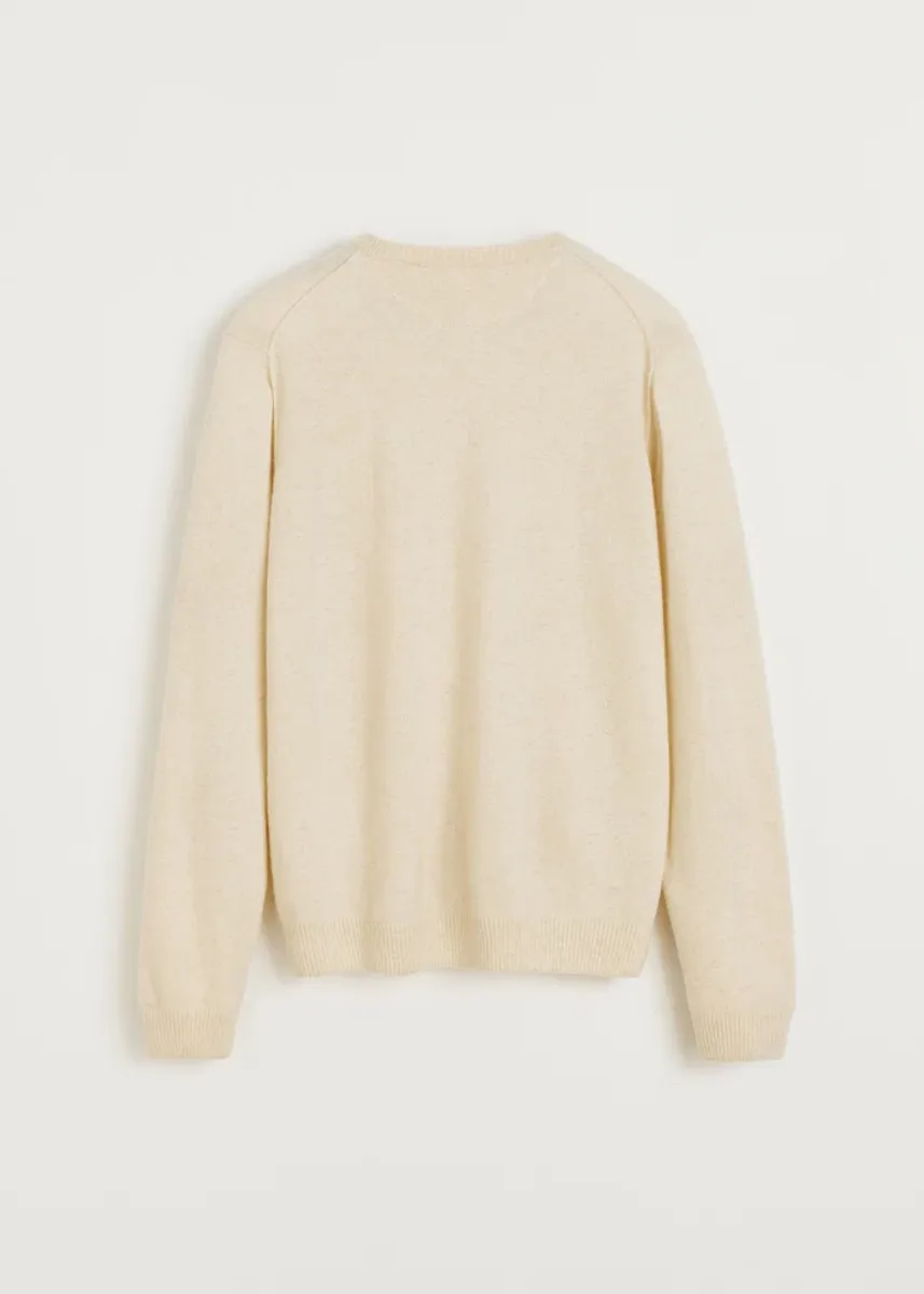  Leonardo sweater – pure cashmere | Pure Ecru Sweater - Aiayu