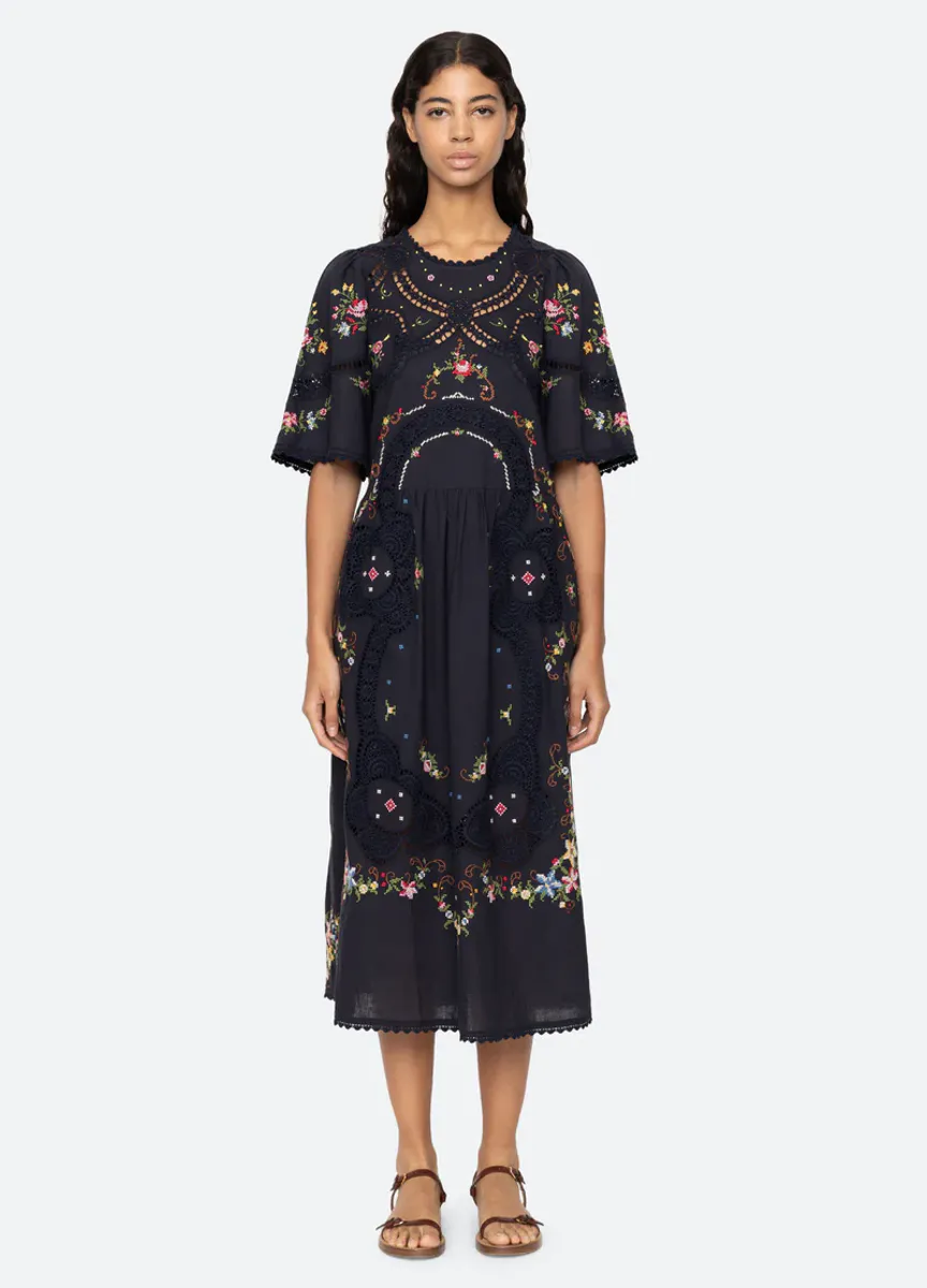 Edwina S/S Dress Navy  - Sea New york