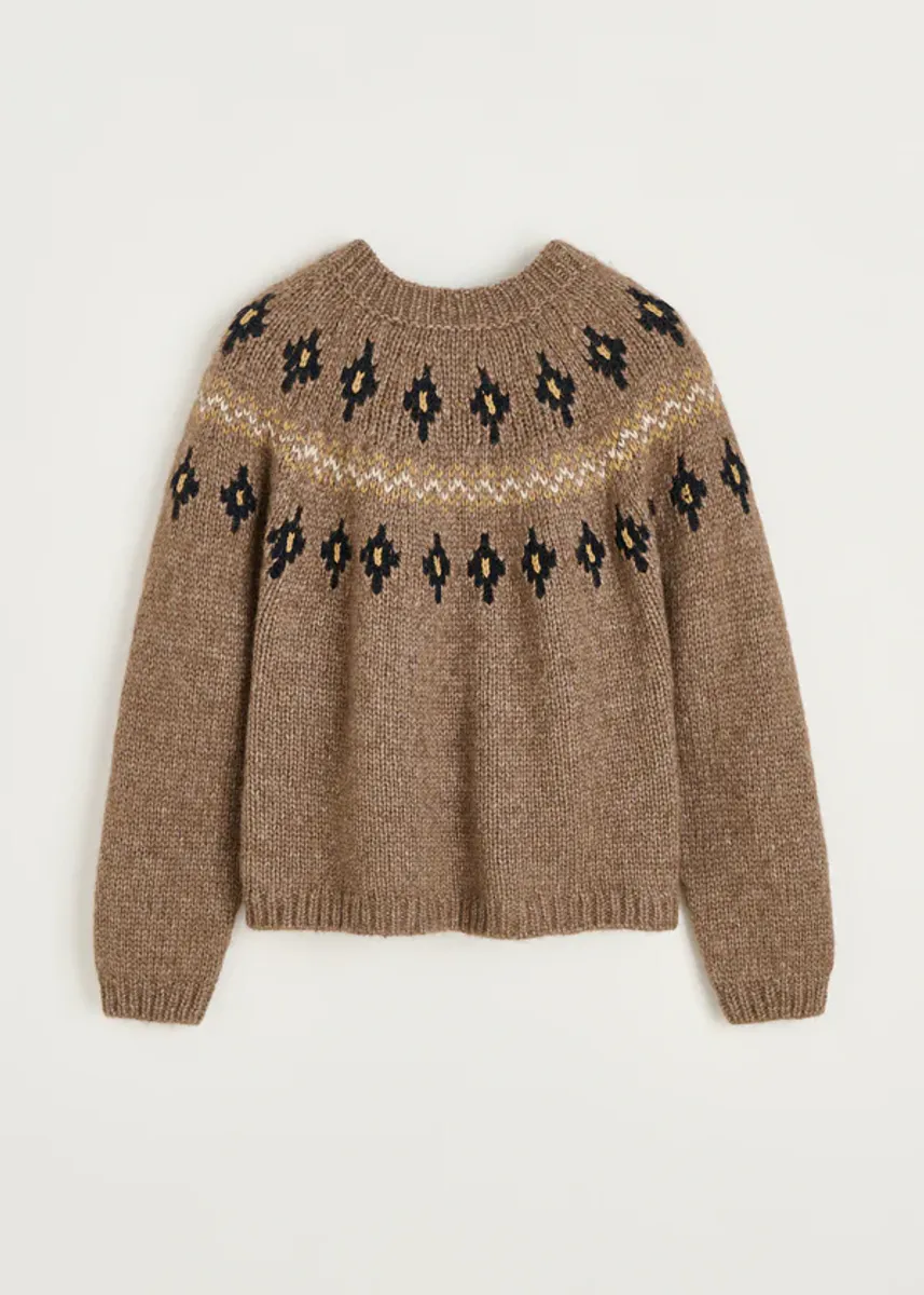  Wyn sweater – llama wool | Mix Pure Brownie - Aiayu