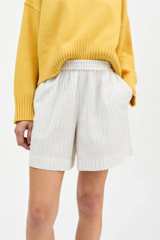 Edgar shorts - Yellow/Blue stripe - Skall Studio