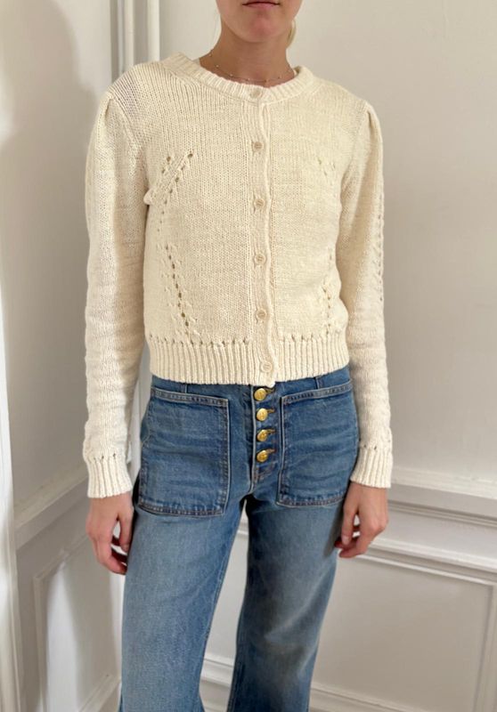 Delphina Long Sleeve Cardigan - cowrie  Ulla Johnson