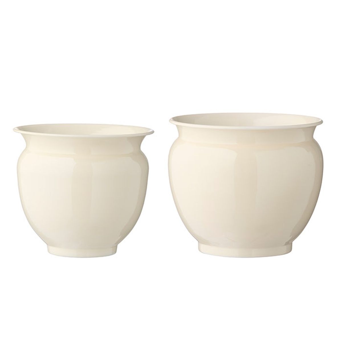 Blomster potter H19/17cm Ada Cream S/2sizes- Bungalow