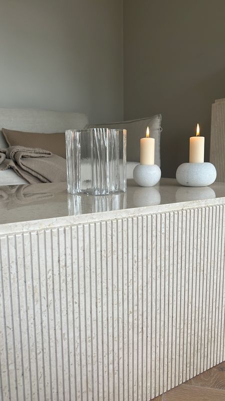 crèot Candleholder Marble White Large - Meublè