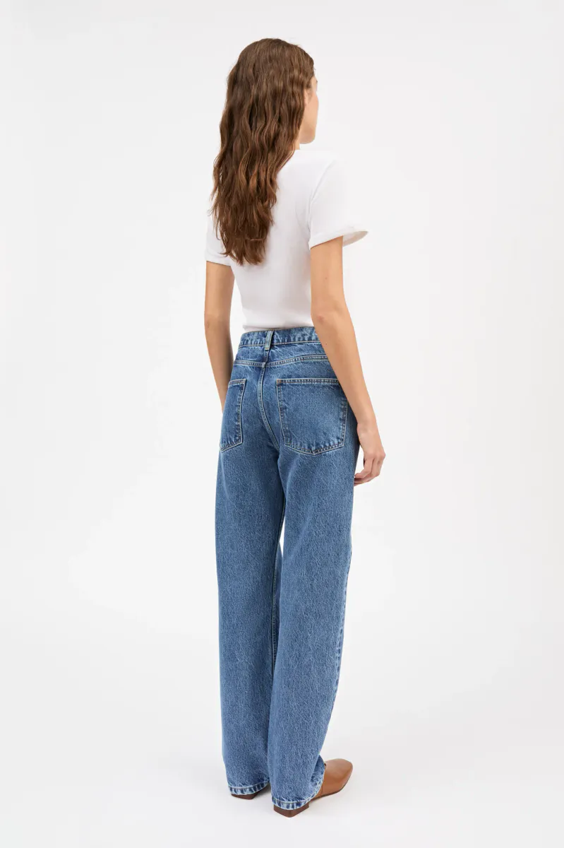 Sharon straight jeans - Slouchy Blue  - Skall Studio